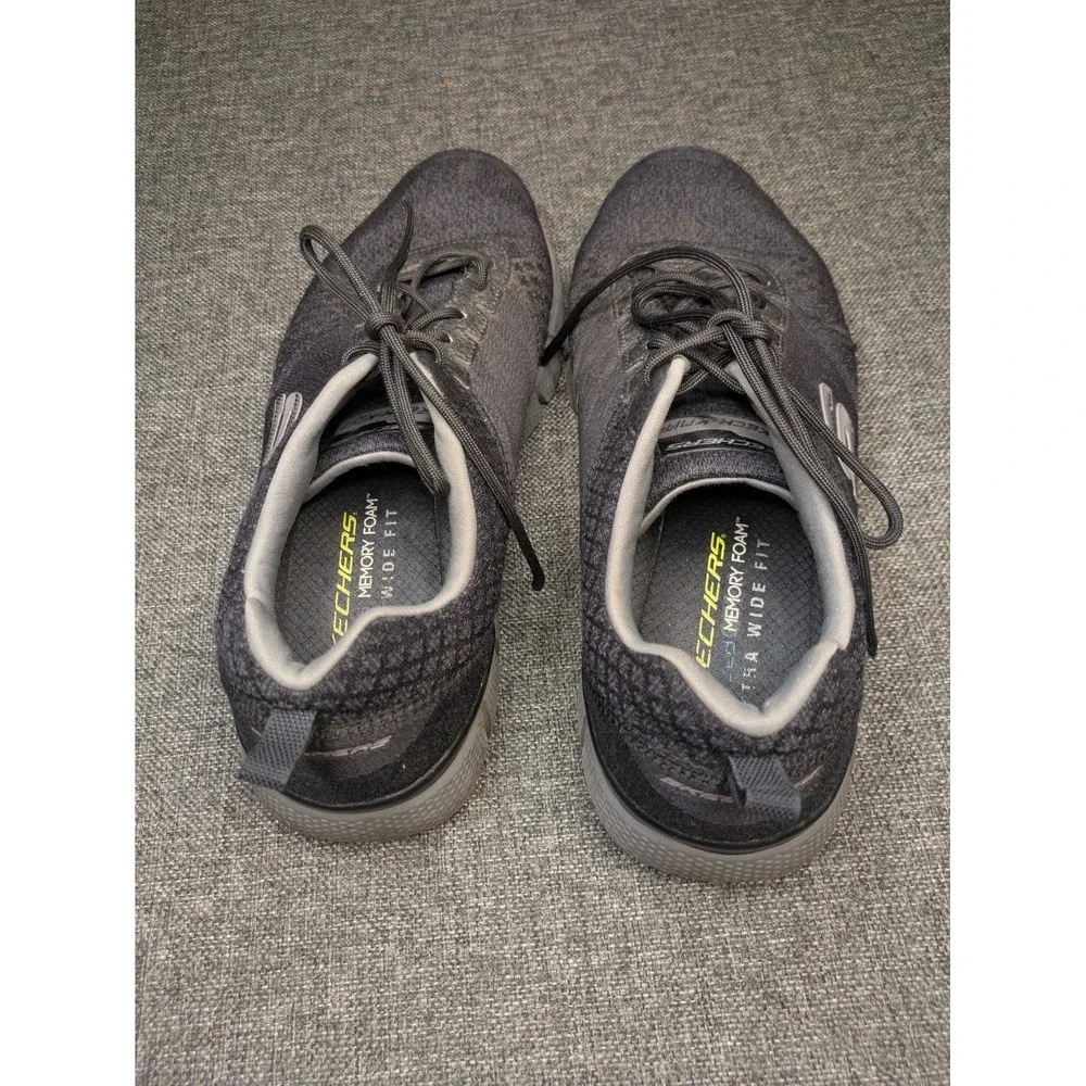 Skechers EQUALIZER 2.0 Skech-Knit Sneakers Mens 11 Extra Wide Fit Charcoal Shoes